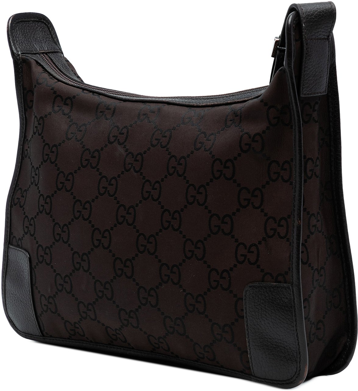 Gucci GG Nylon Shoulder Bag Bruin