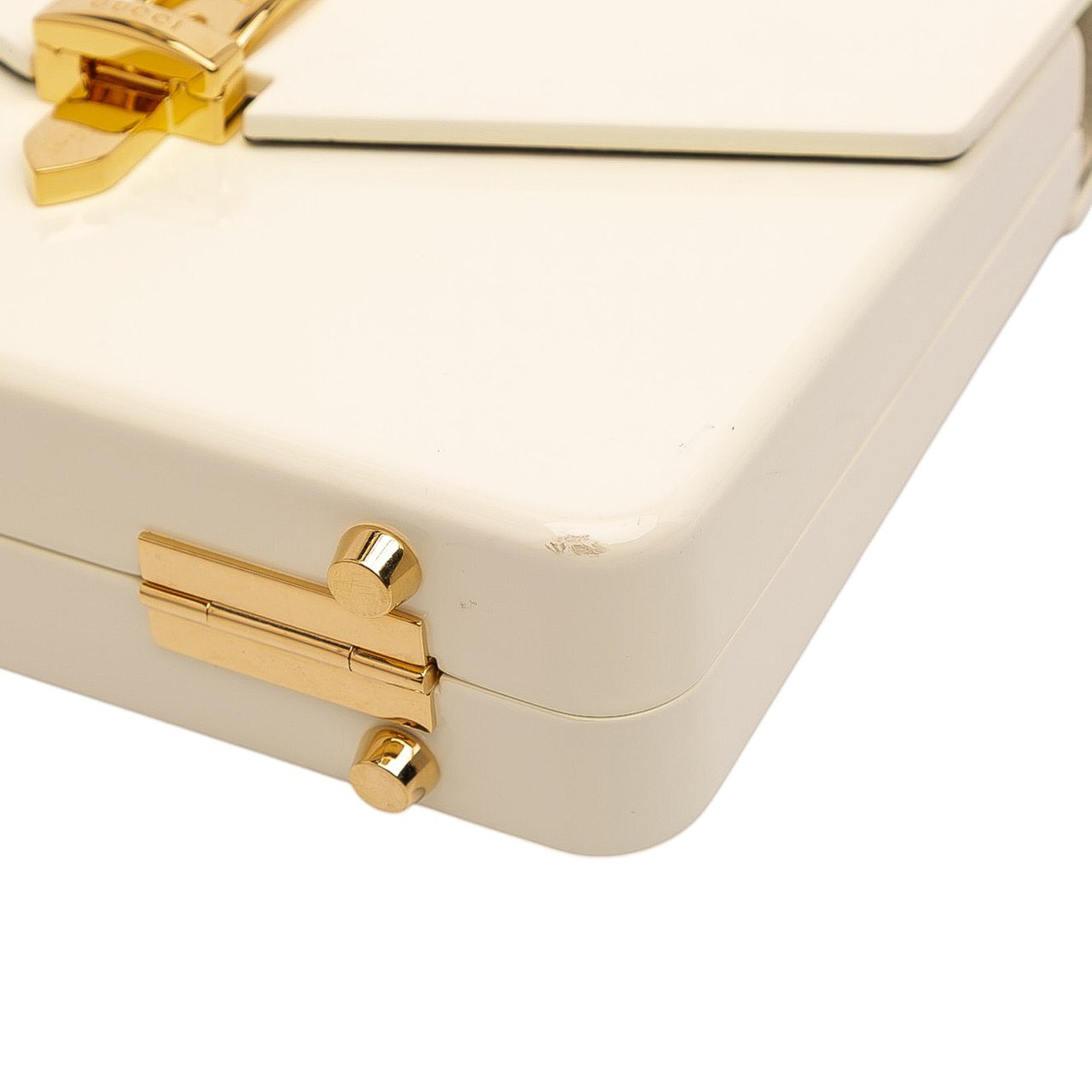 Gucci Mini Acrylic Sylvie 1969 Top Handle Bag Wit