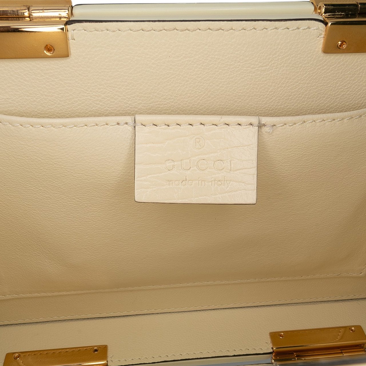 Gucci Mini Acrylic Sylvie 1969 Top Handle Bag Wit