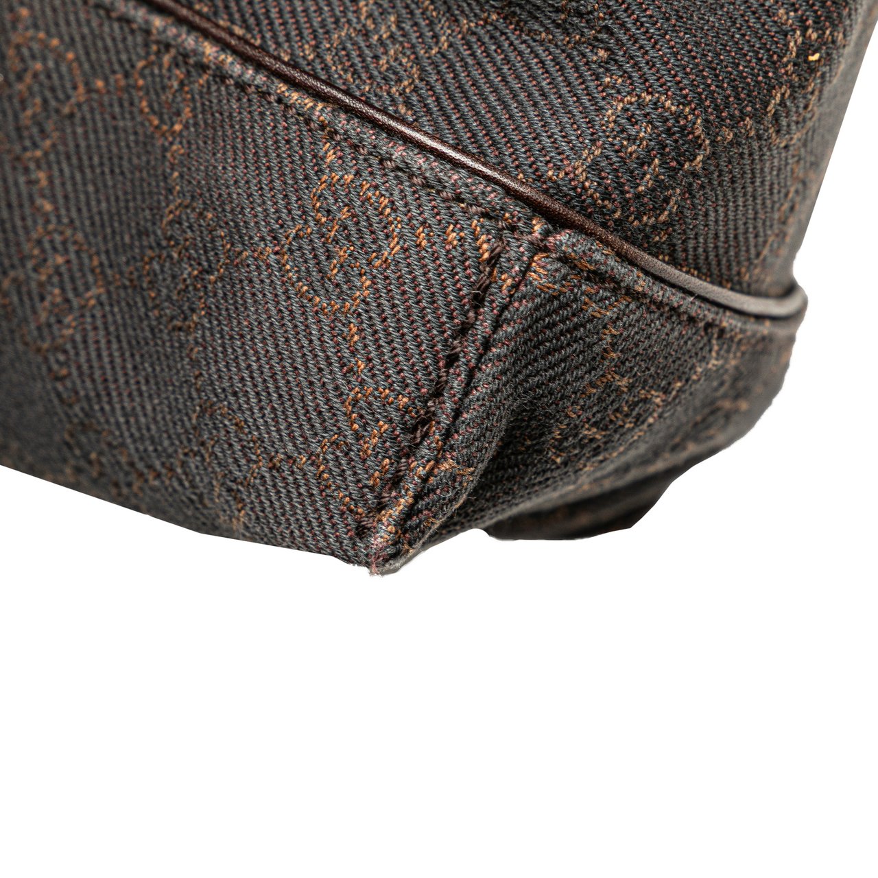 Gucci GG Denim Handbag Bruin