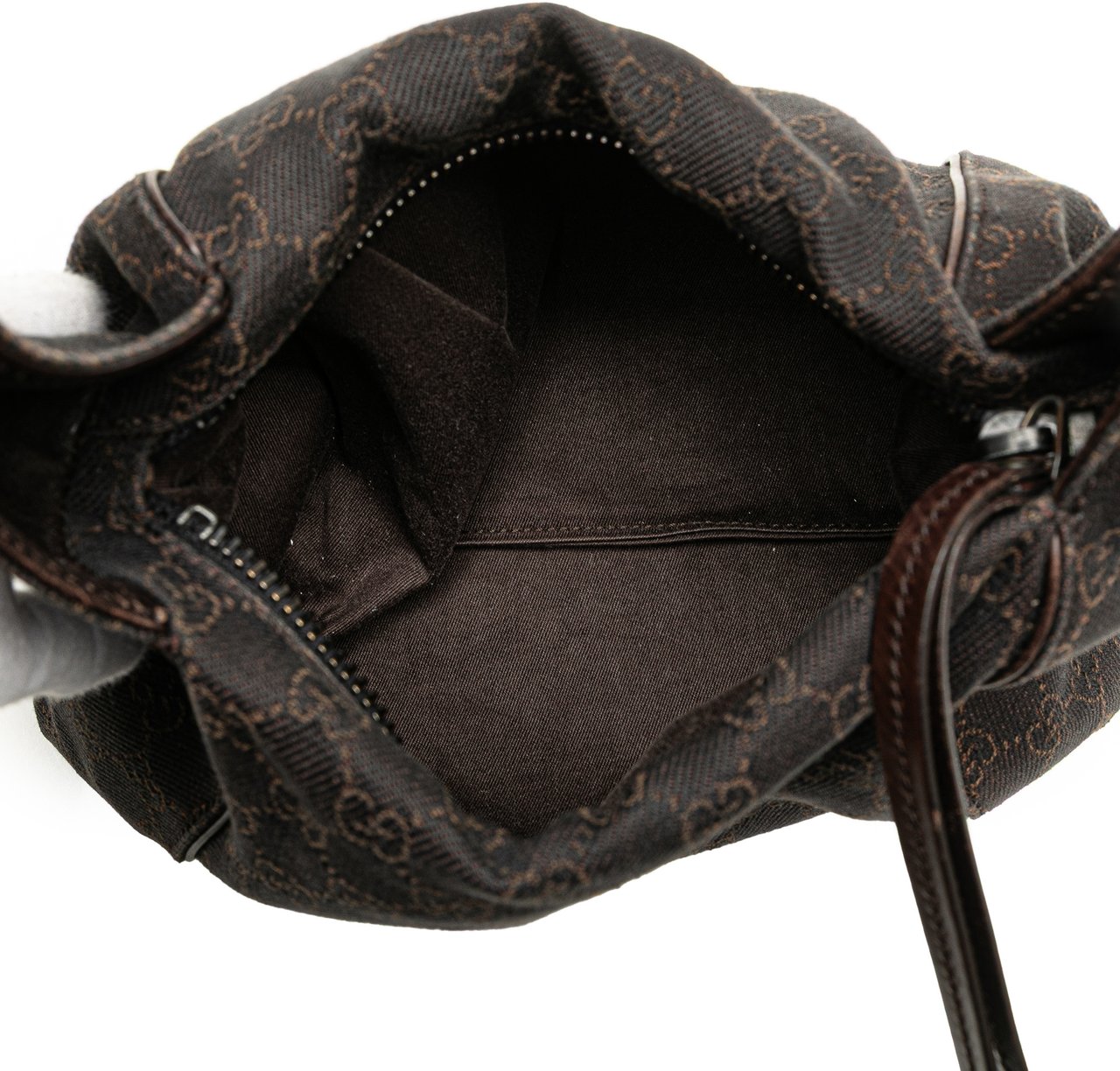 Gucci GG Denim Handbag Bruin