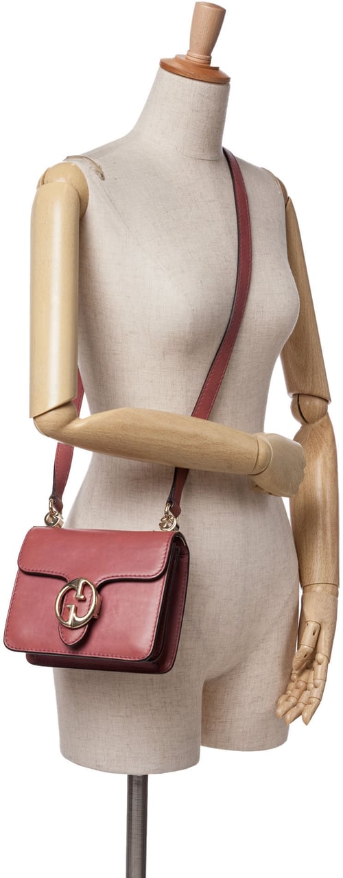 Gucci Small Leather 1973 Crossbody Bag Rood