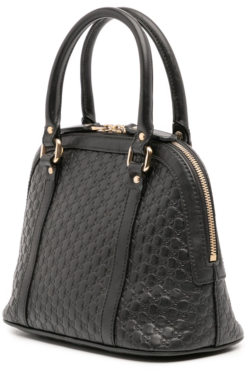 Gucci Mini Microguccissima Dome Satchel Zwart