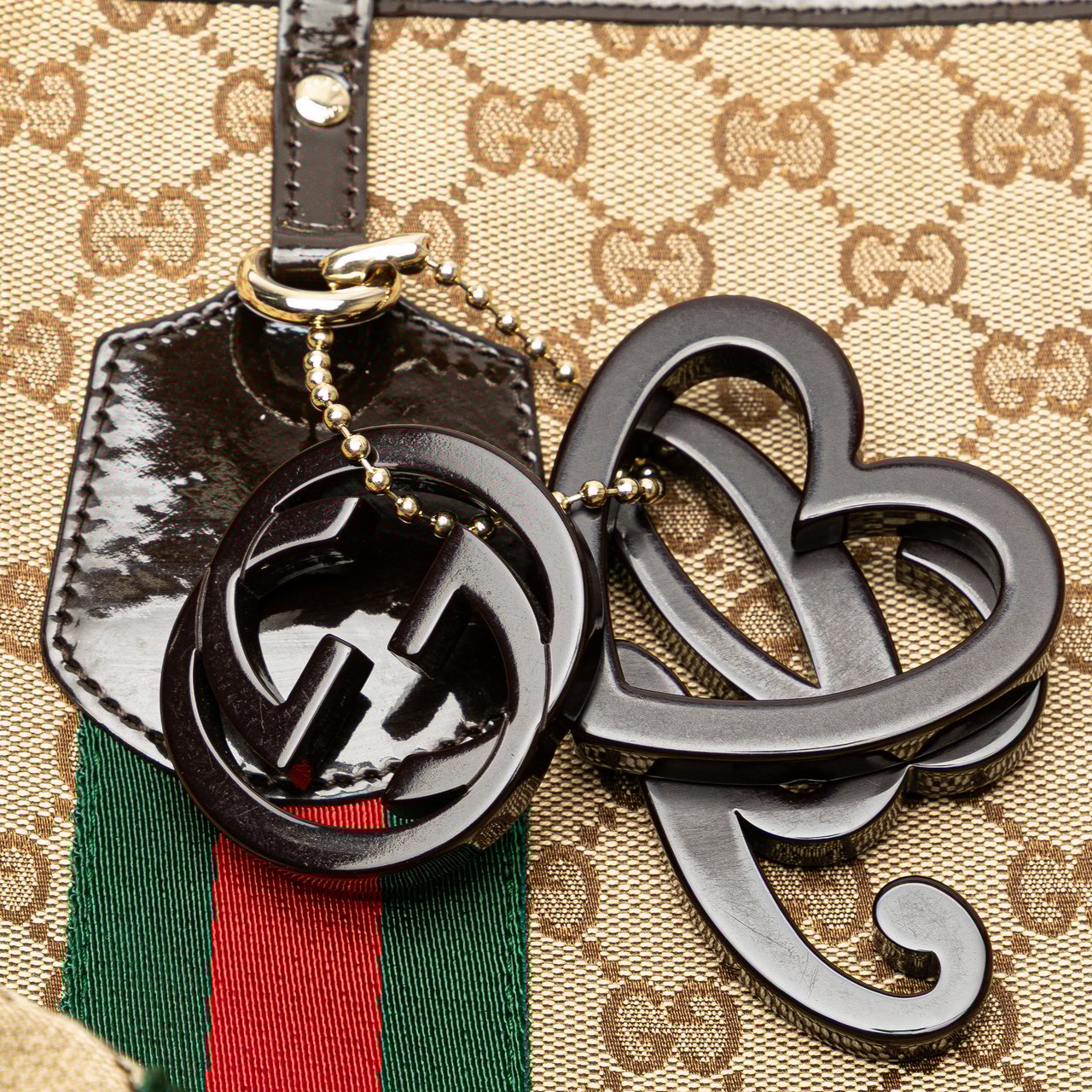 Gucci GG Canvas Web Jolie Tote Bruin