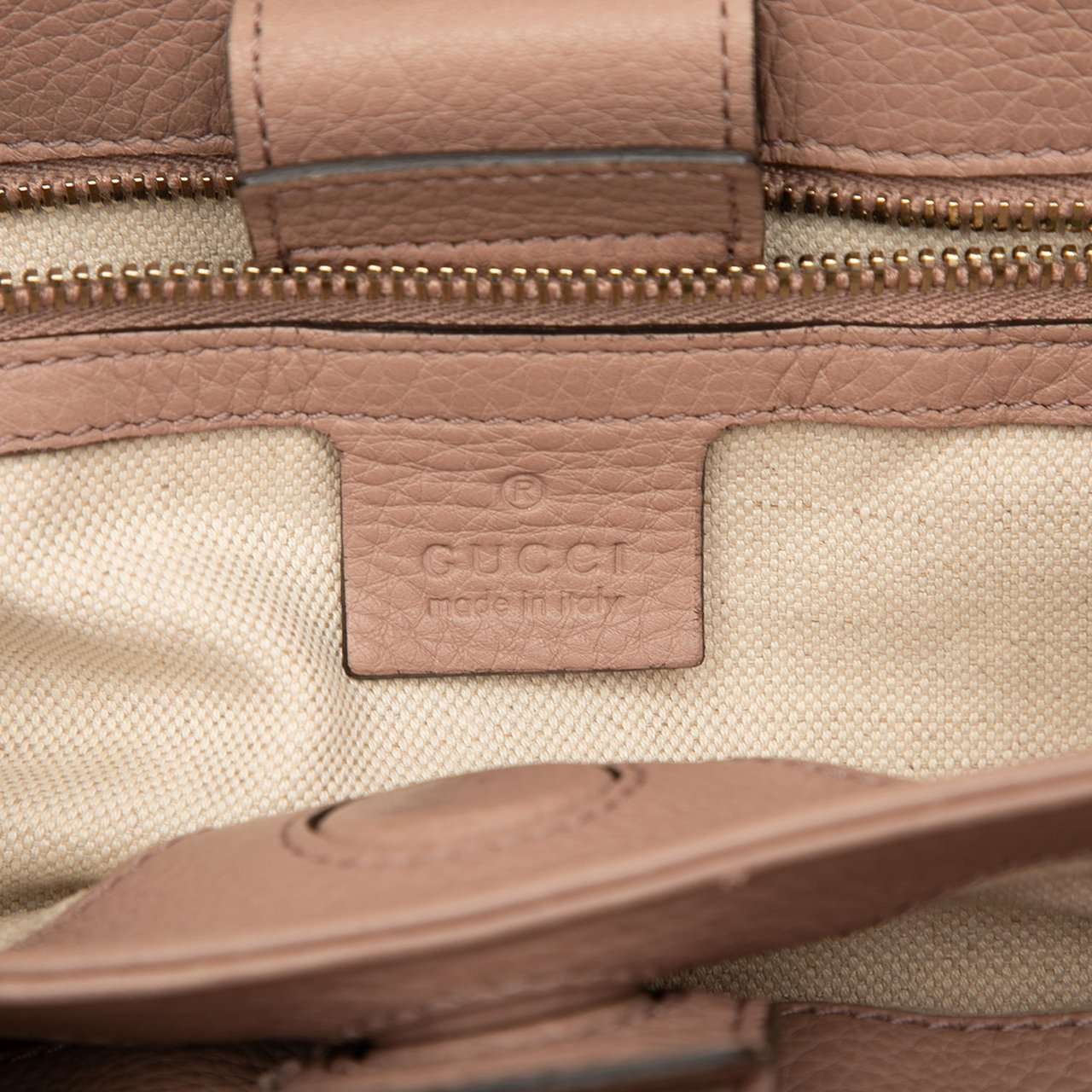 Gucci Small Calfskin Bamboo Shopper Satchel Roze