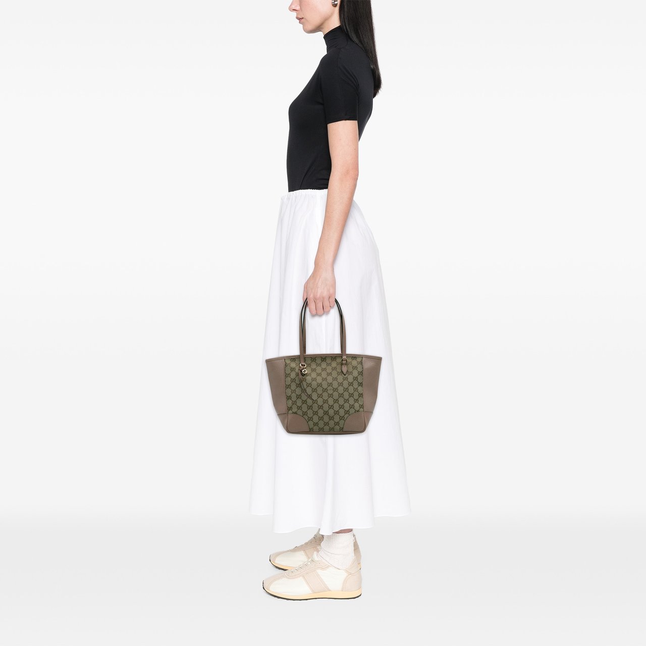 Gucci GG Canvas Bree Tote Bruin