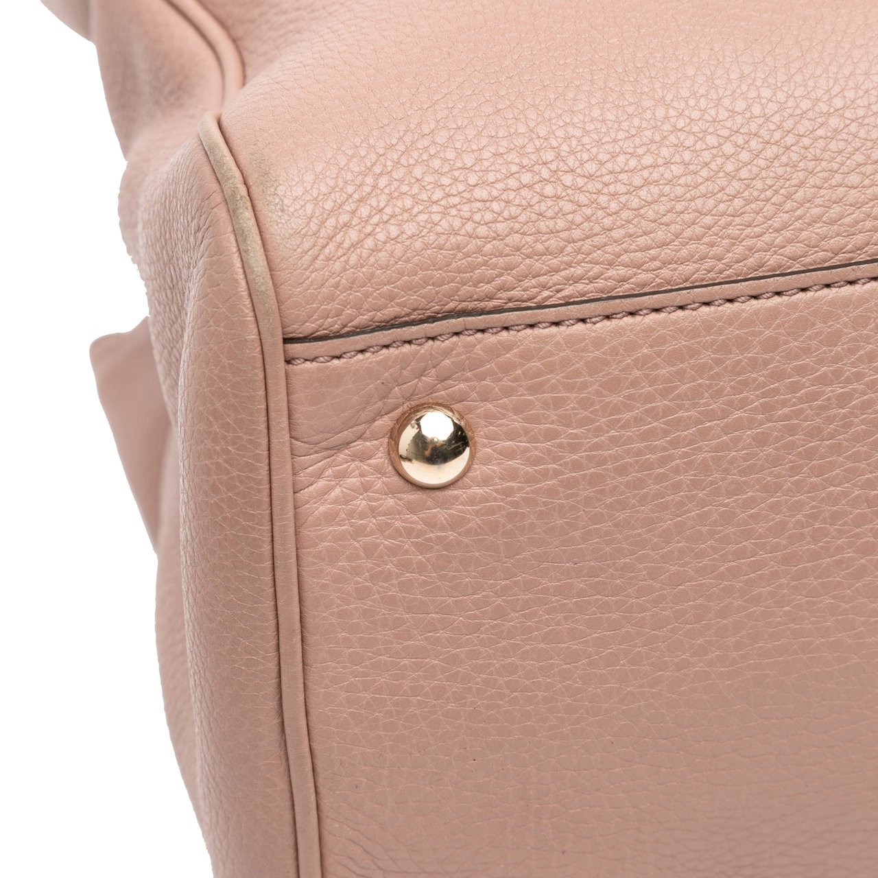 Gucci Medium Calfskin Bamboo Shopper Satchel Bruin