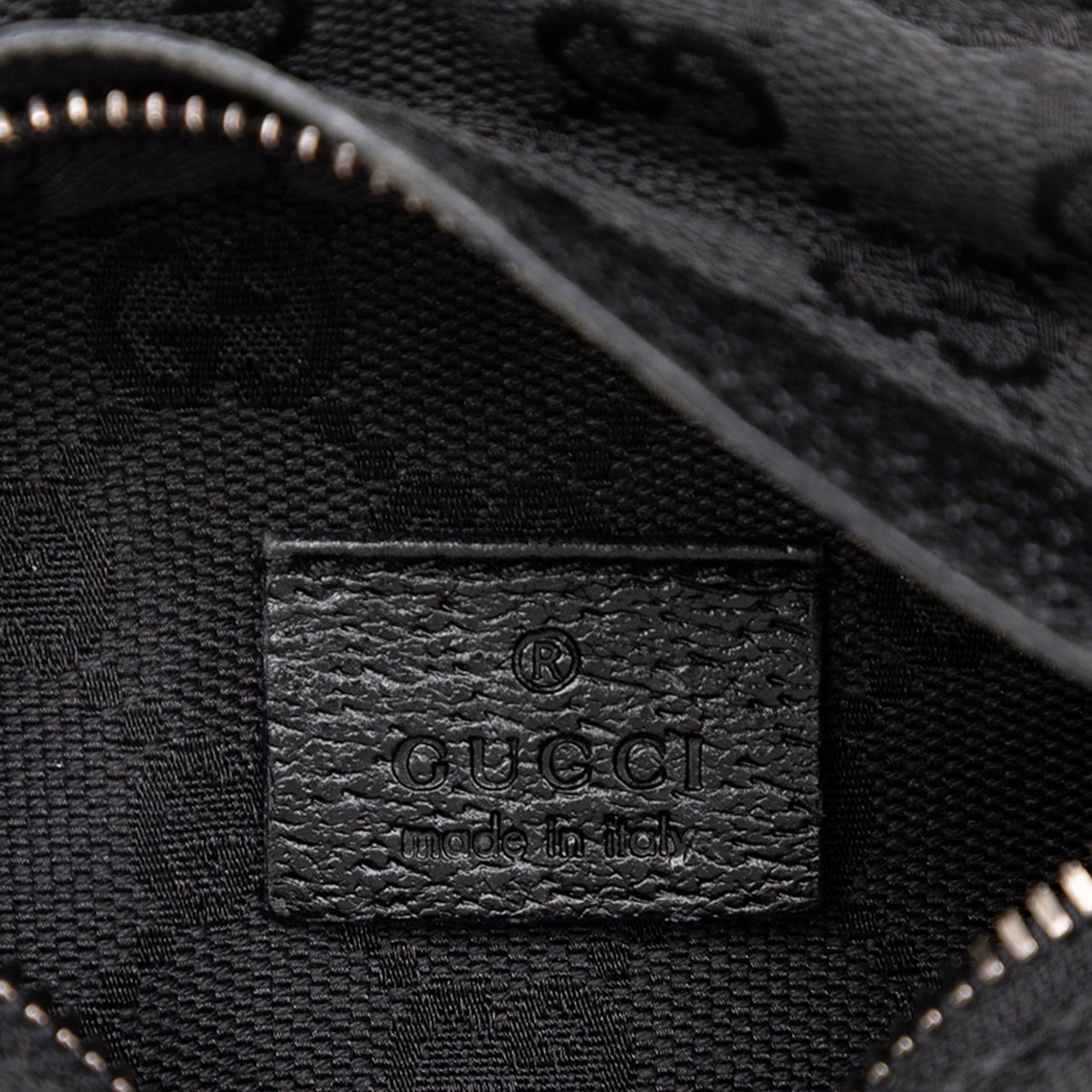 Gucci GG Canvas Double Pocket Belt Bag Zwart