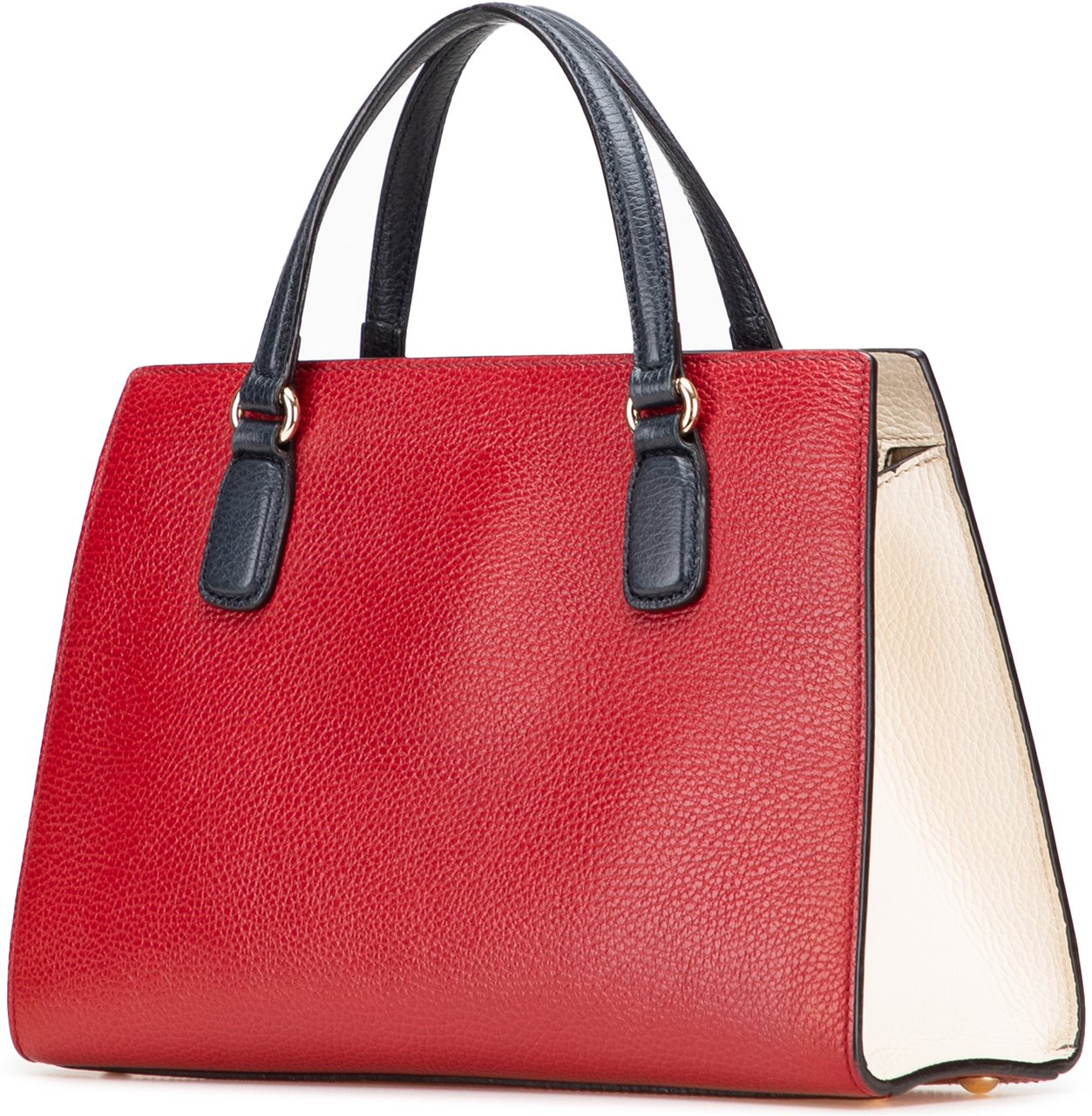 Gucci Medium Tricolor Pebbled Calfskin Soho Convertible Top Handle Bag Rood