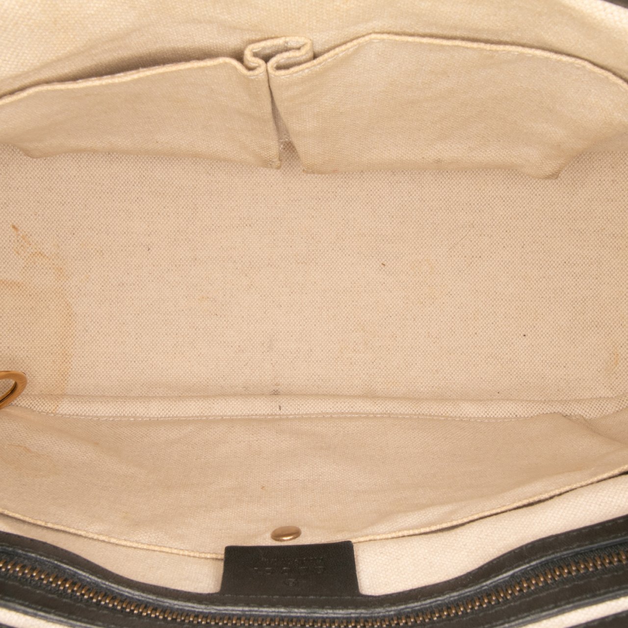 Gucci Patent Bright Bit Satchel Zwart