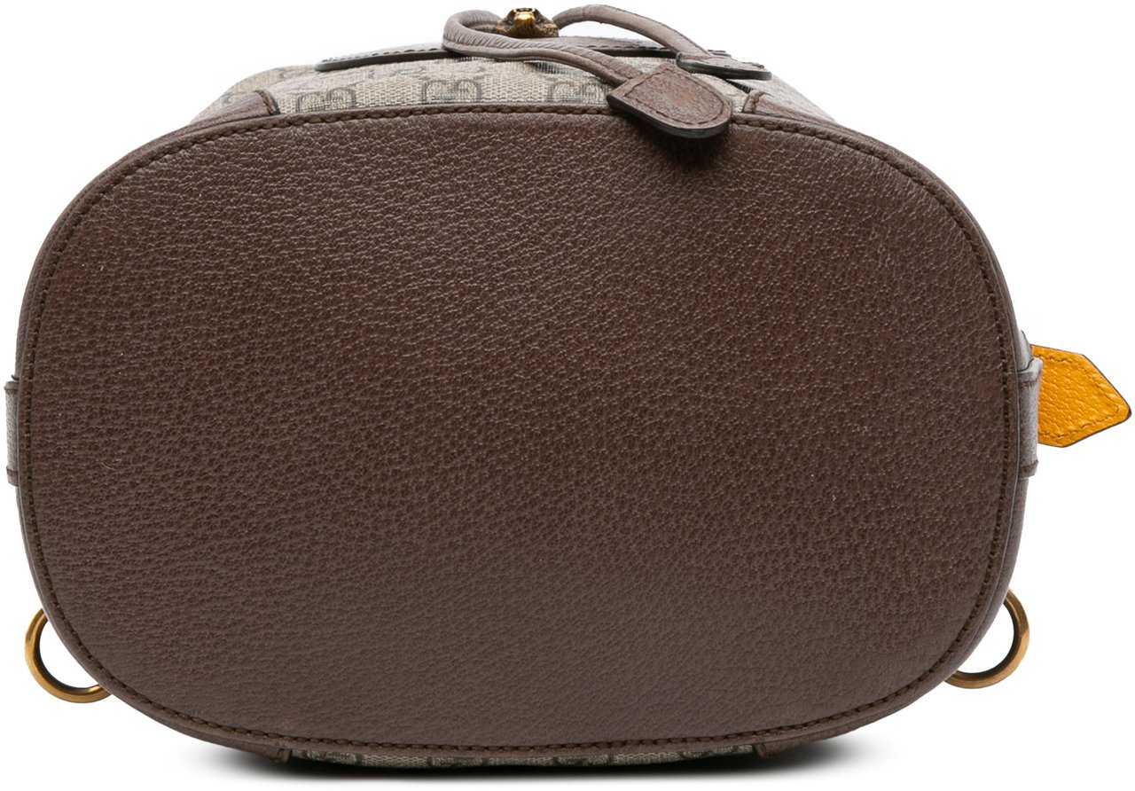 Gucci GG Supreme Neo Vintage Drawstring Bucket Bag Bruin