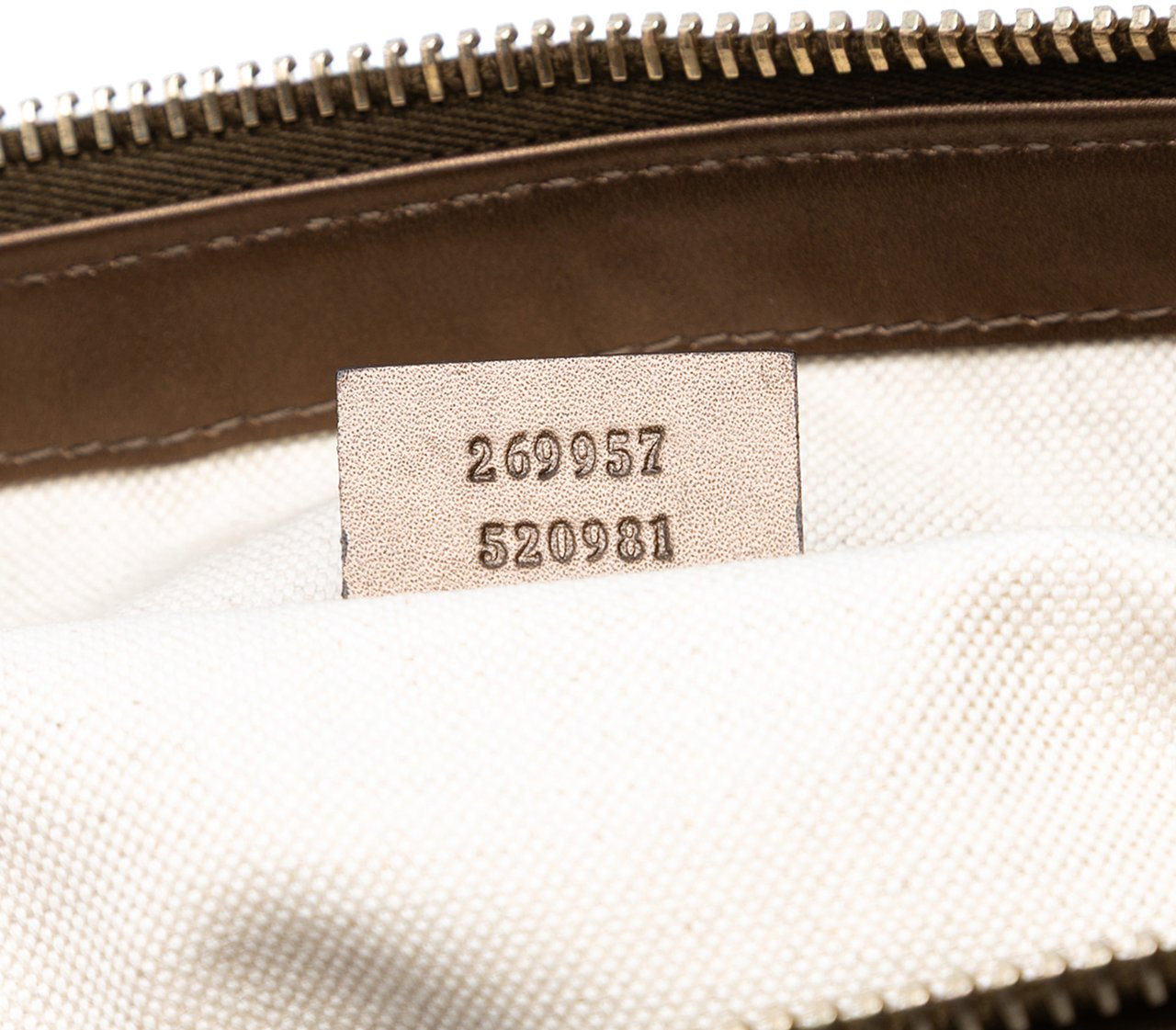 Gucci Metallic Guccissima Heart Bit Tote Bruin