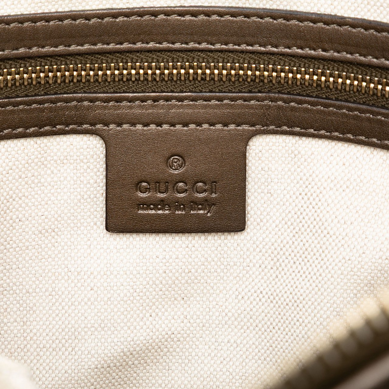 Gucci Metallic Guccissima Heart Bit Tote Bruin