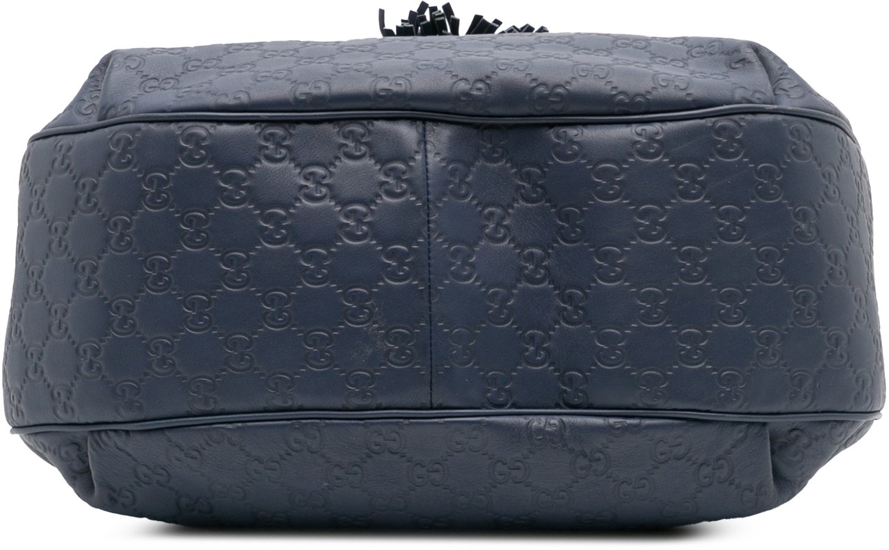 Gucci Medium Guccissima Emily Satchel Blauw