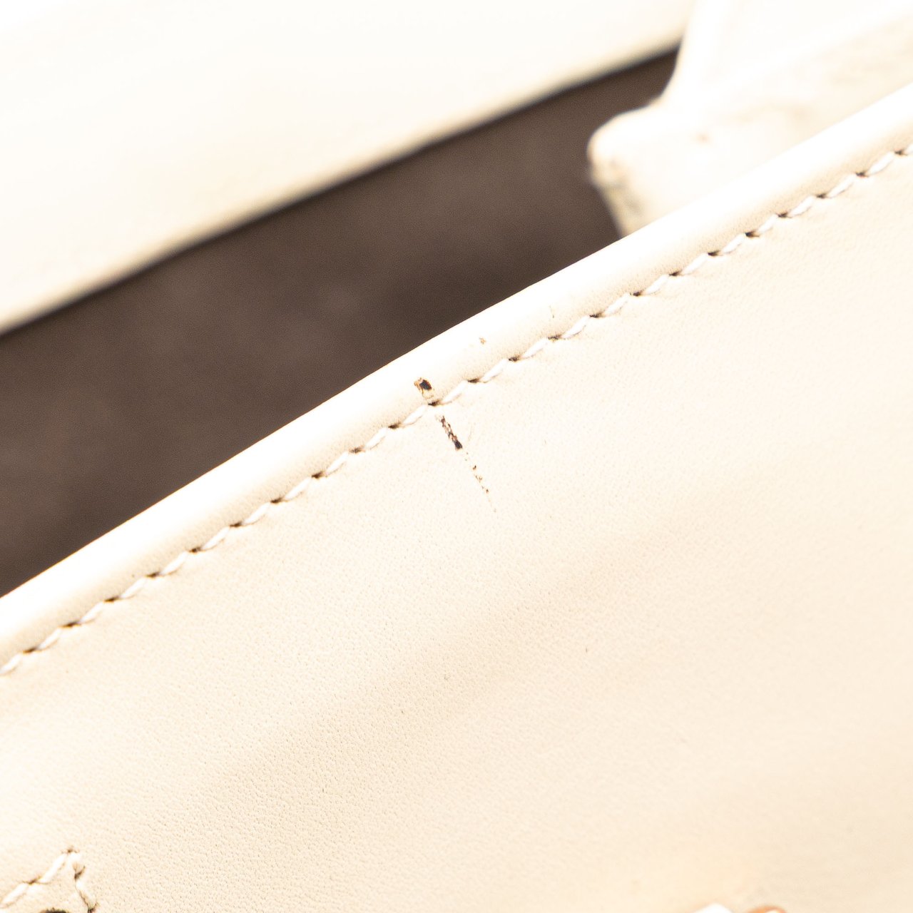 Gucci Calfskin and GG Canvas Nailhead Tote Wit