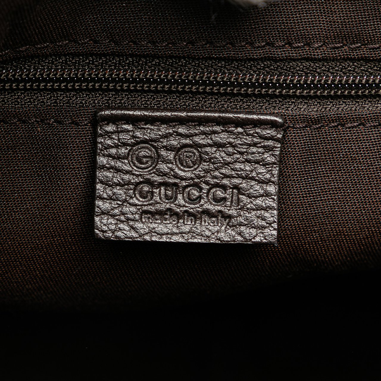 Gucci GG Crystal Abbey D Ring Shoulder Bag Bruin