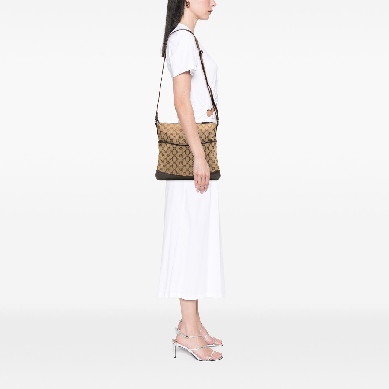 Gucci GG Canvas Crossbody Bruin