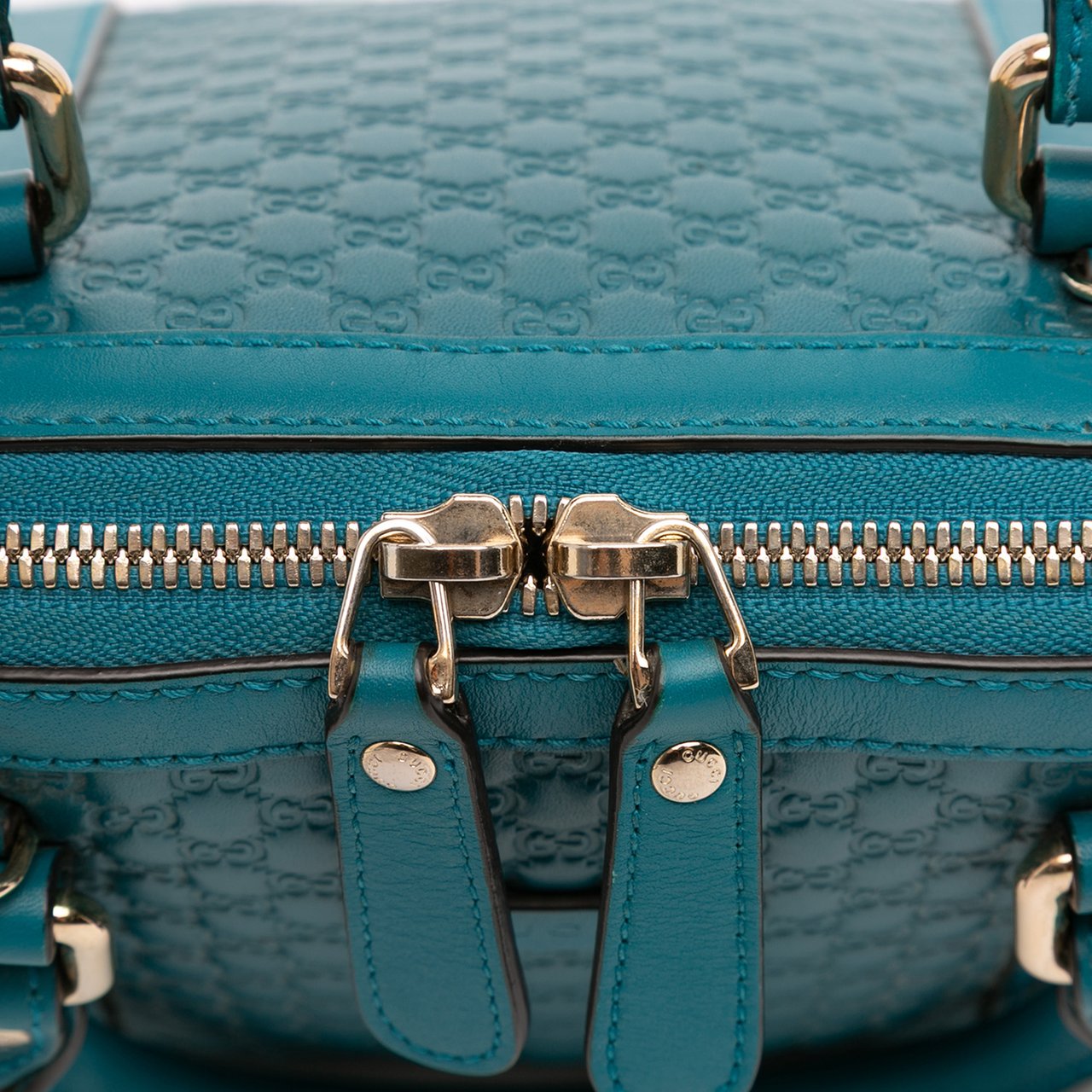 Gucci Mini Microguccissima Dome Satchel Blauw