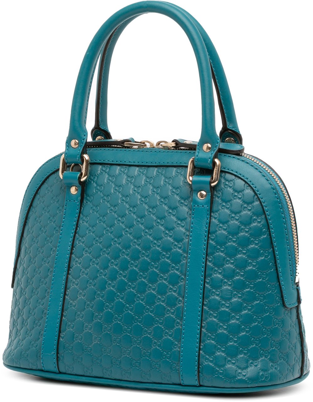 Gucci Mini Microguccissima Dome Satchel Blauw