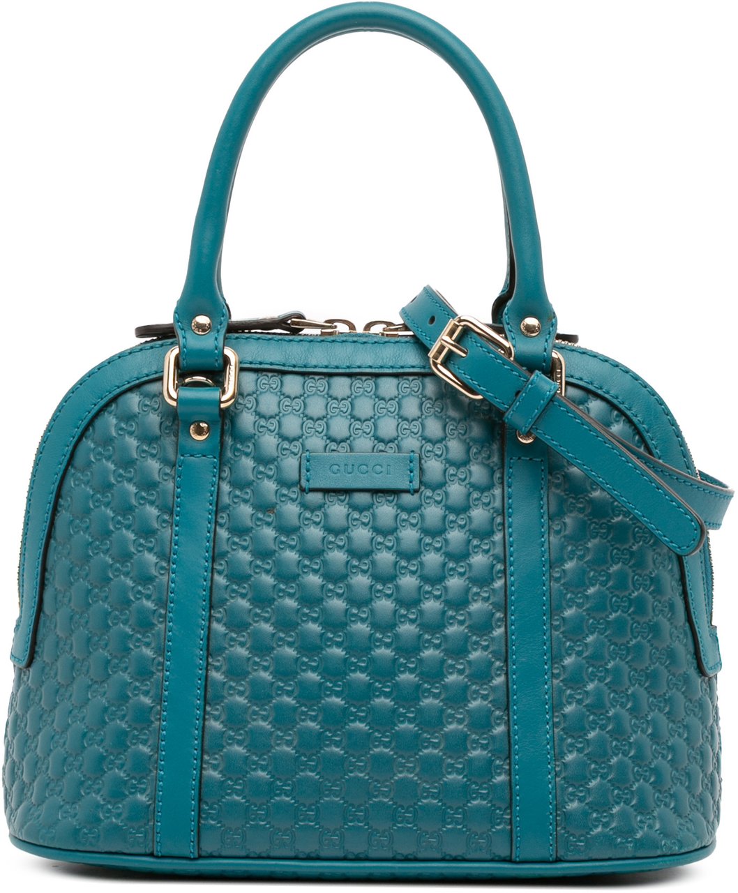 Gucci Mini Microguccissima Dome Satchel Blauw