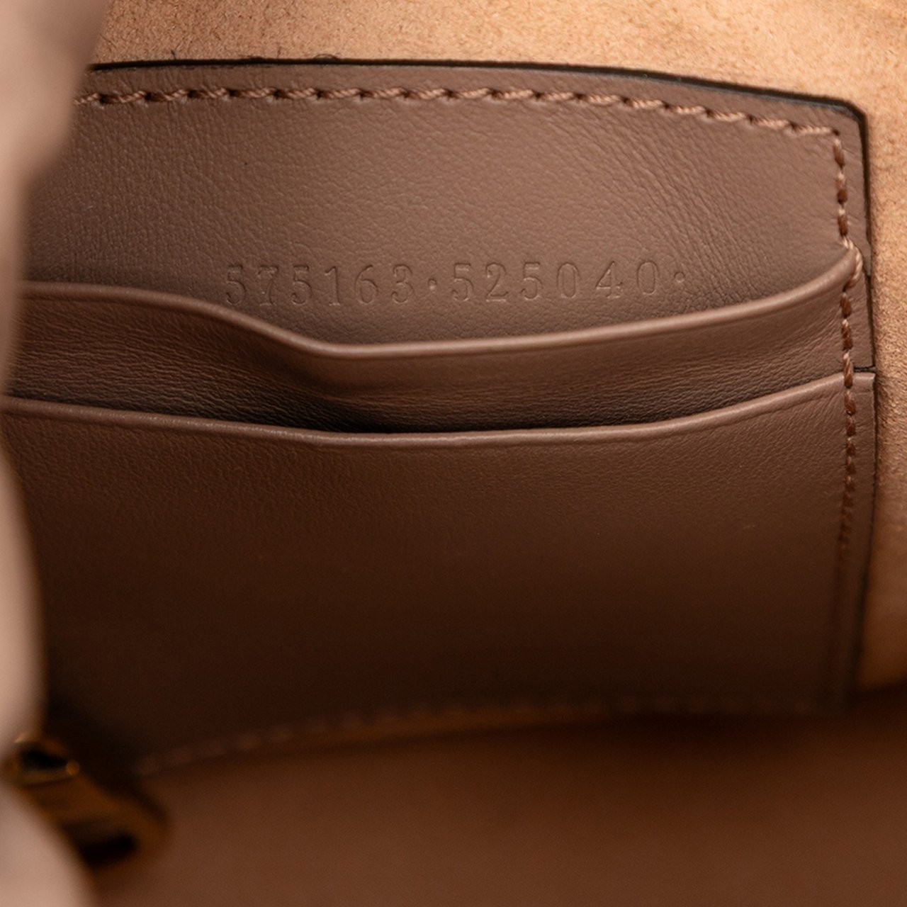 Gucci Small GG Marmont Leather Matelasse Bucket Bag Bruin