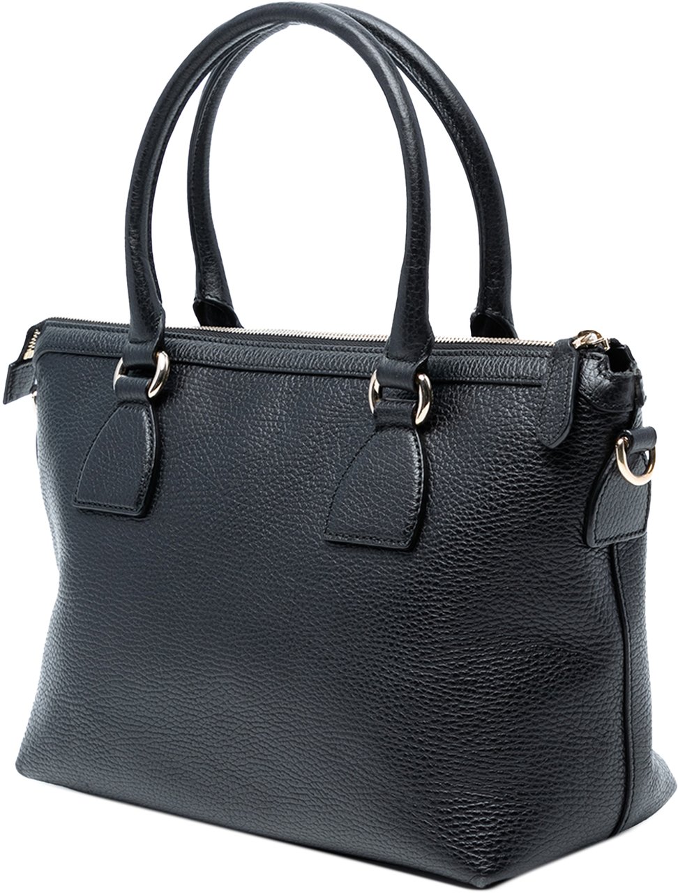 Gucci Dollar Calfskin GG Charm Satchel Zwart