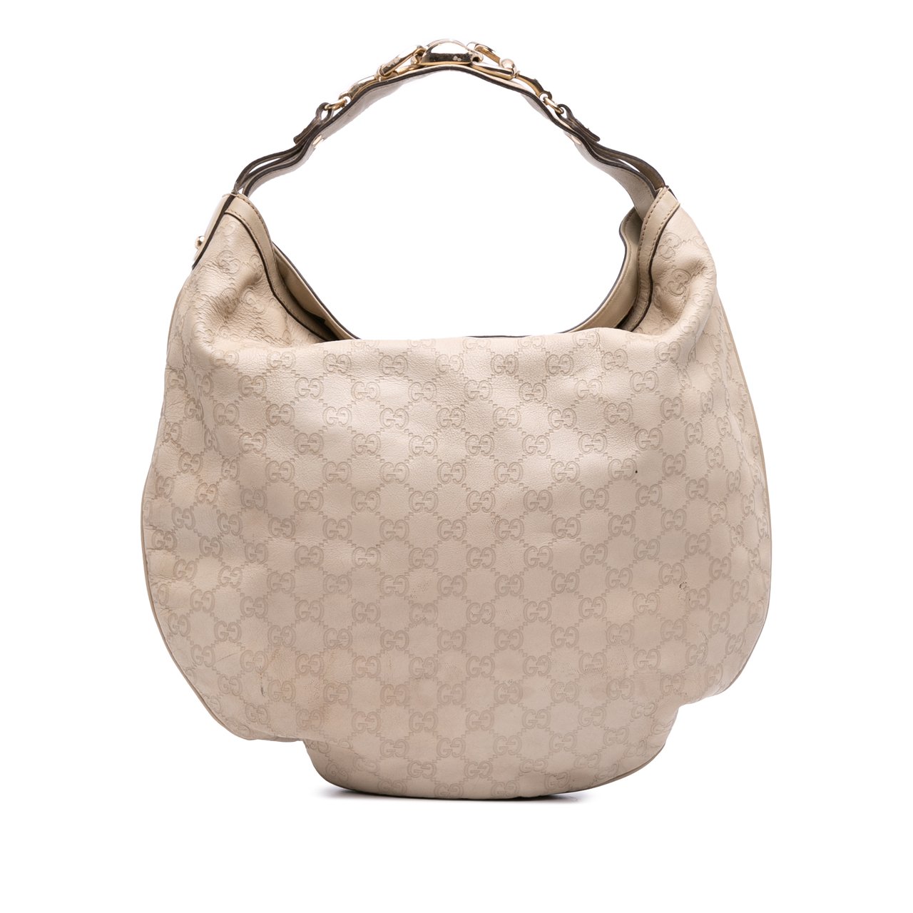 Gucci Guccissima Horsebit Hobo Bruin
