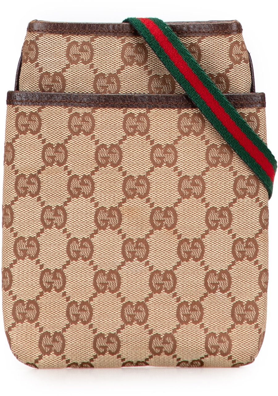 Gucci GG Canvas Web Crossbody Bruin