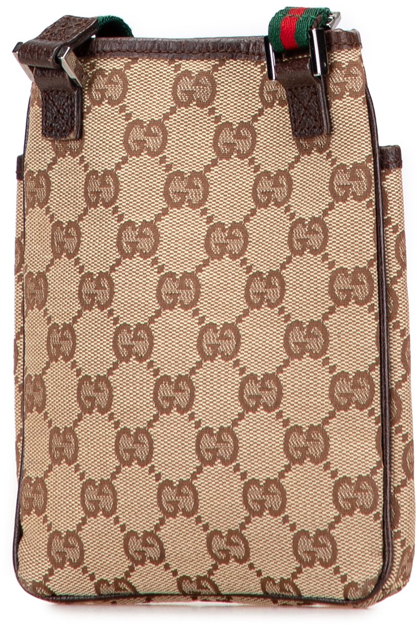 Gucci GG Canvas Web Crossbody Bruin