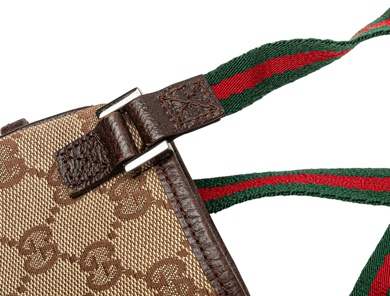 Gucci GG Canvas Web Crossbody Bruin