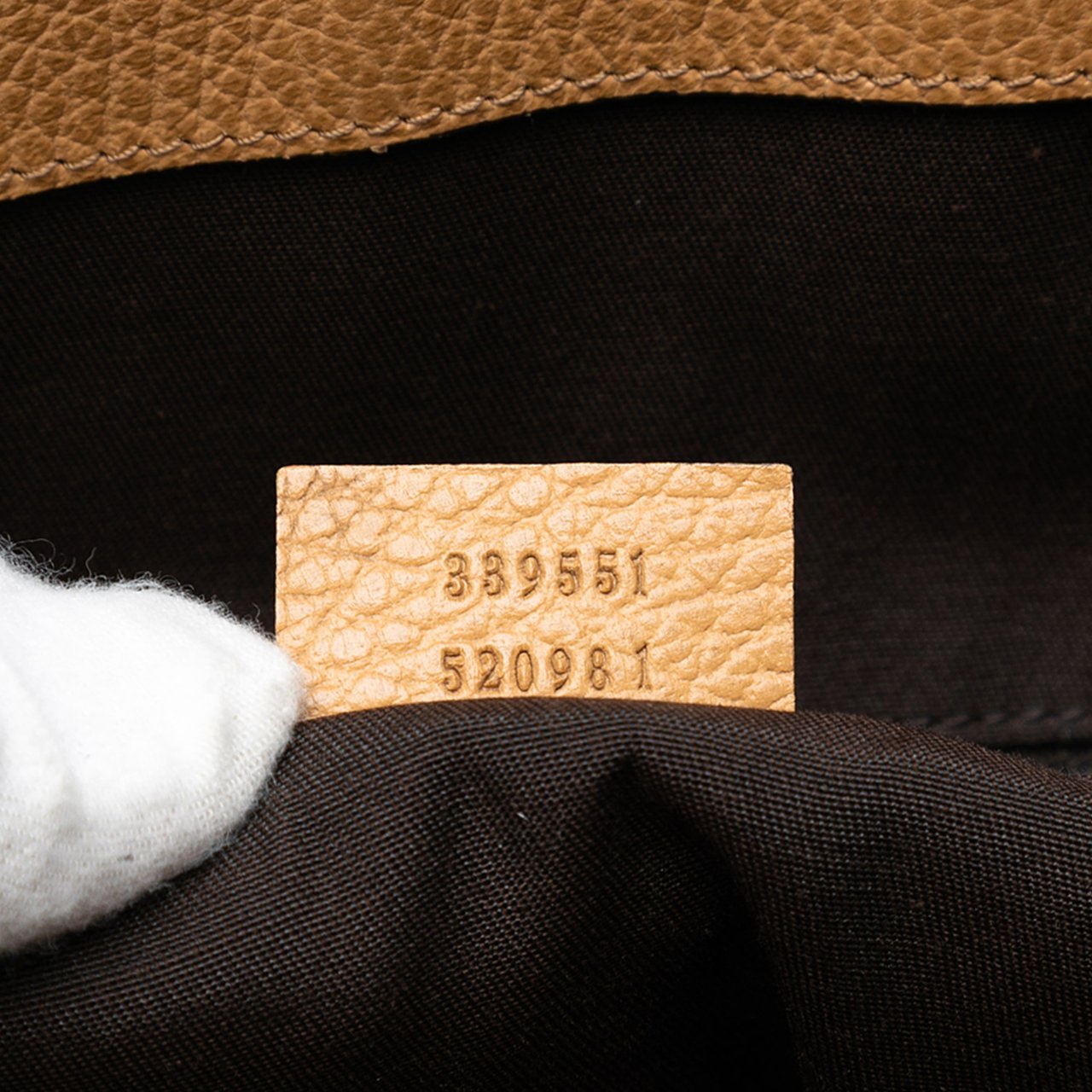 Gucci Large Leather GG Charm Dome Satchel Bruin