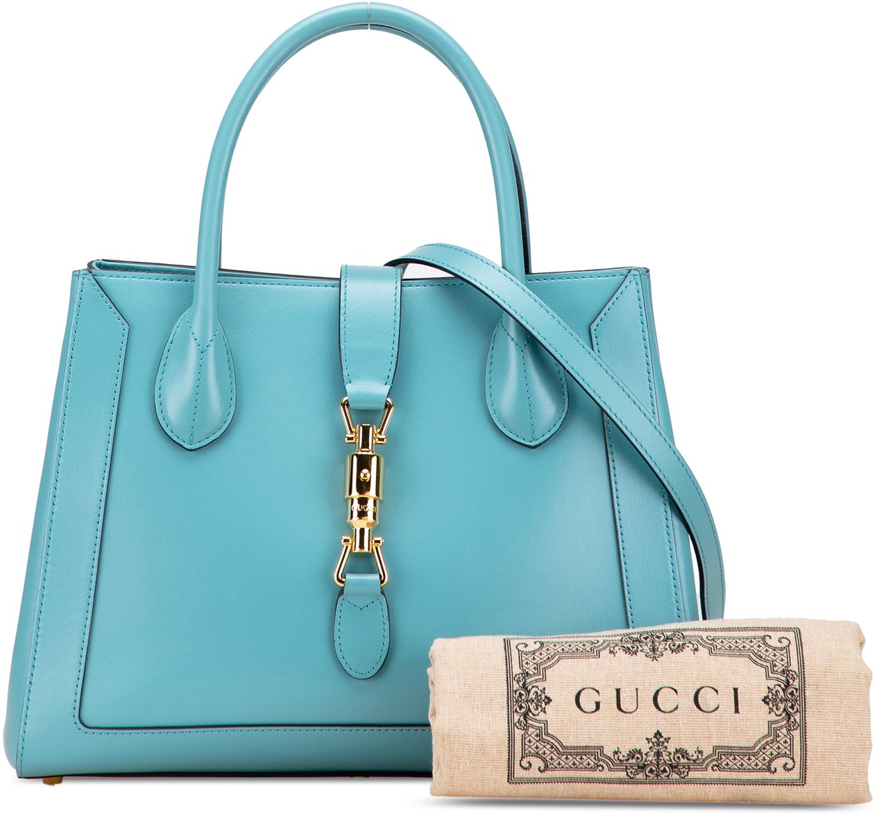 Gucci Medium Calfskin Jackie 1961 Tote Blauw