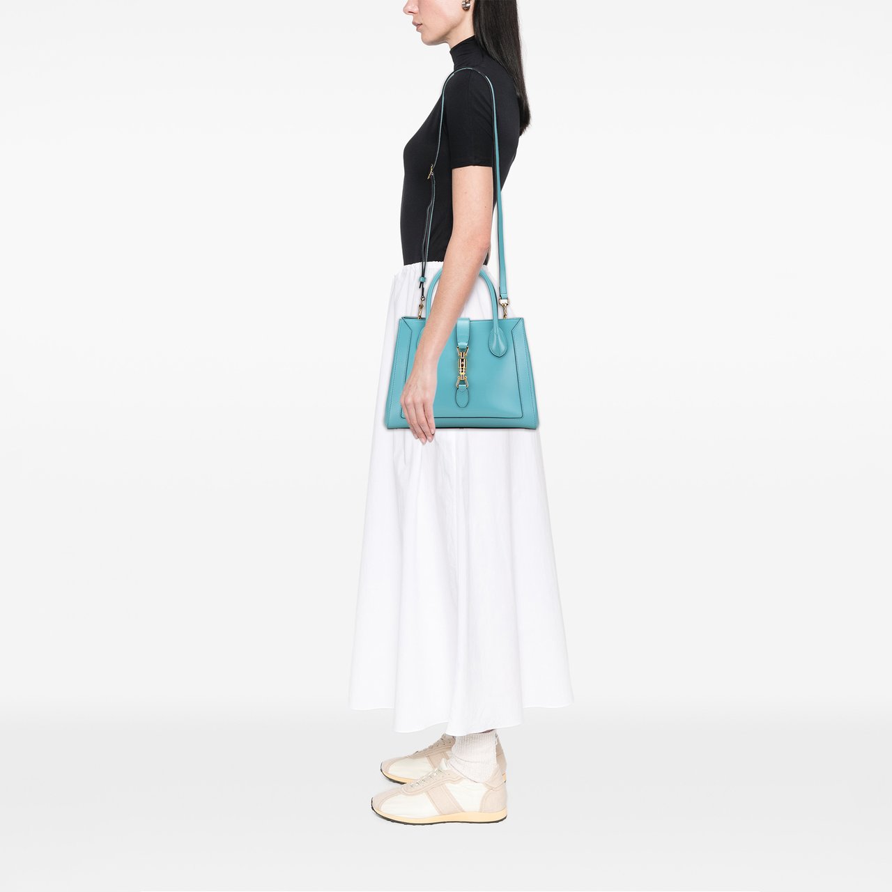 Gucci Medium Calfskin Jackie 1961 Tote Blauw