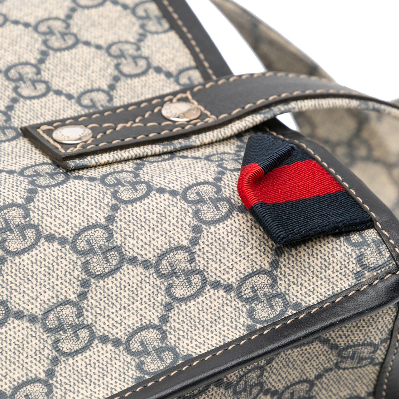 Gucci GG Supreme Web Tote Bruin