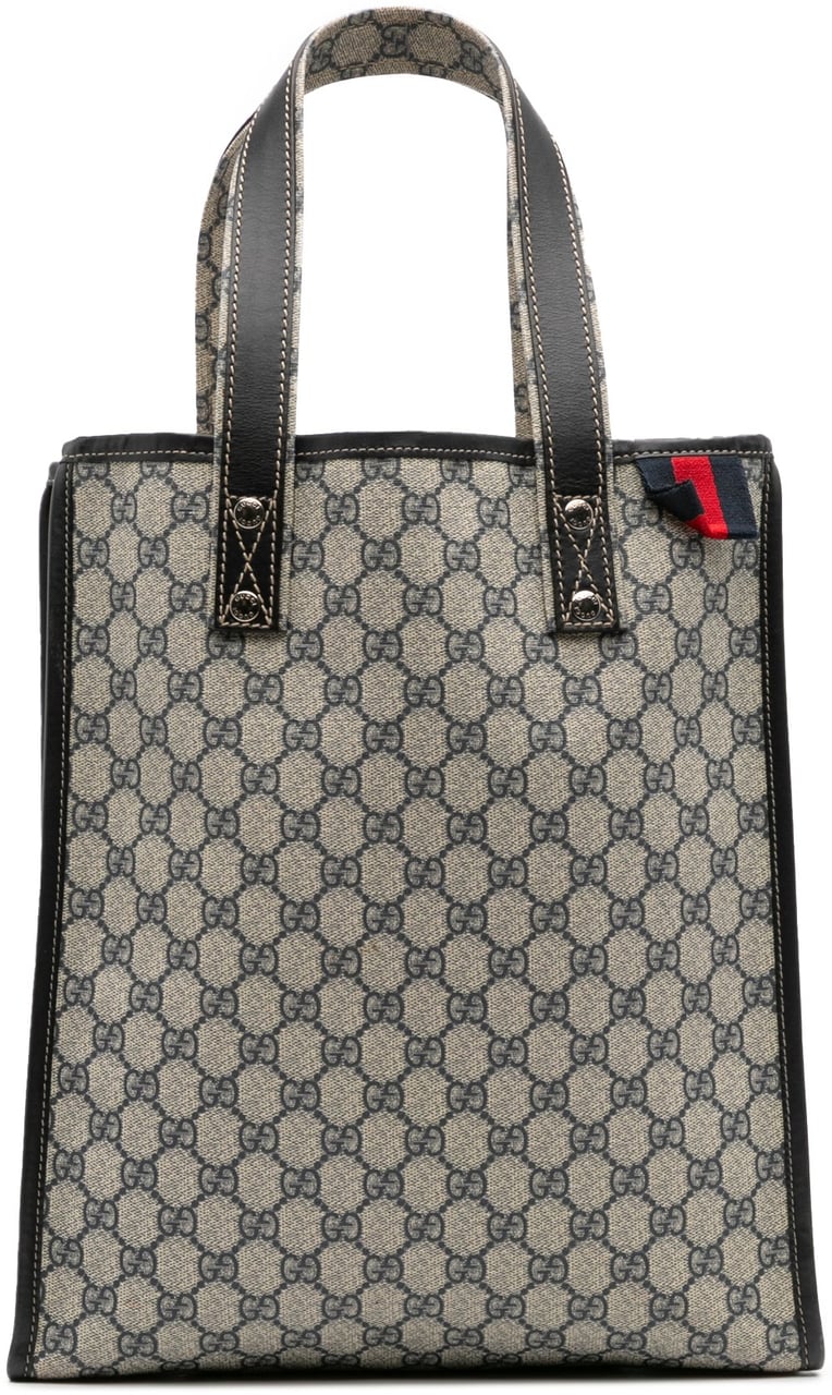 Gucci GG Supreme Web Tote Bruin