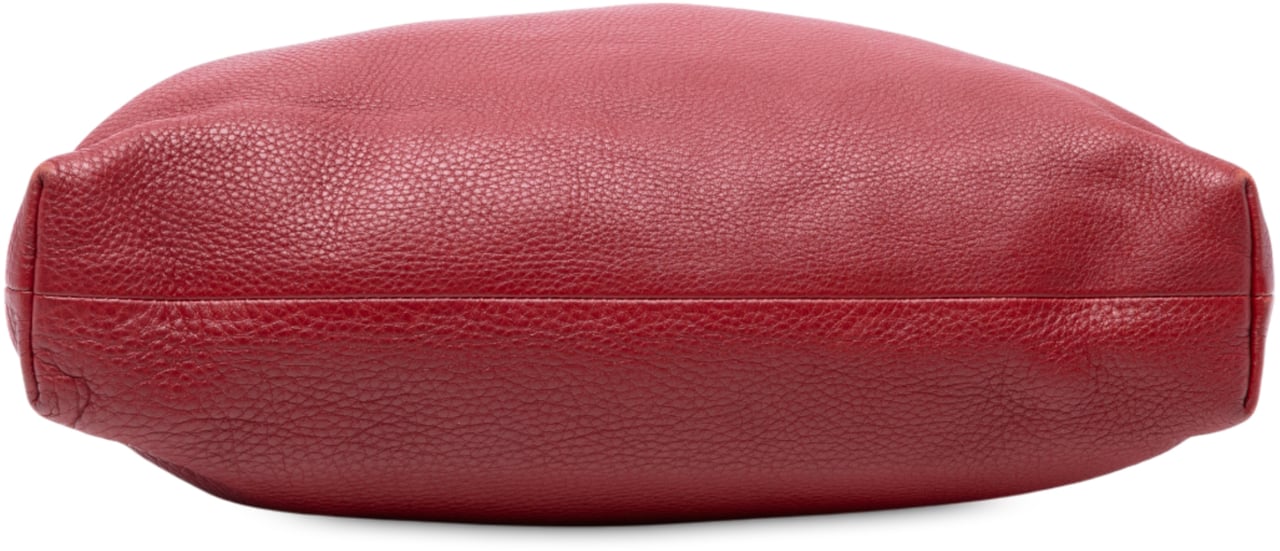 Gucci Tall Leather Bamboo Shopper Tote Rood