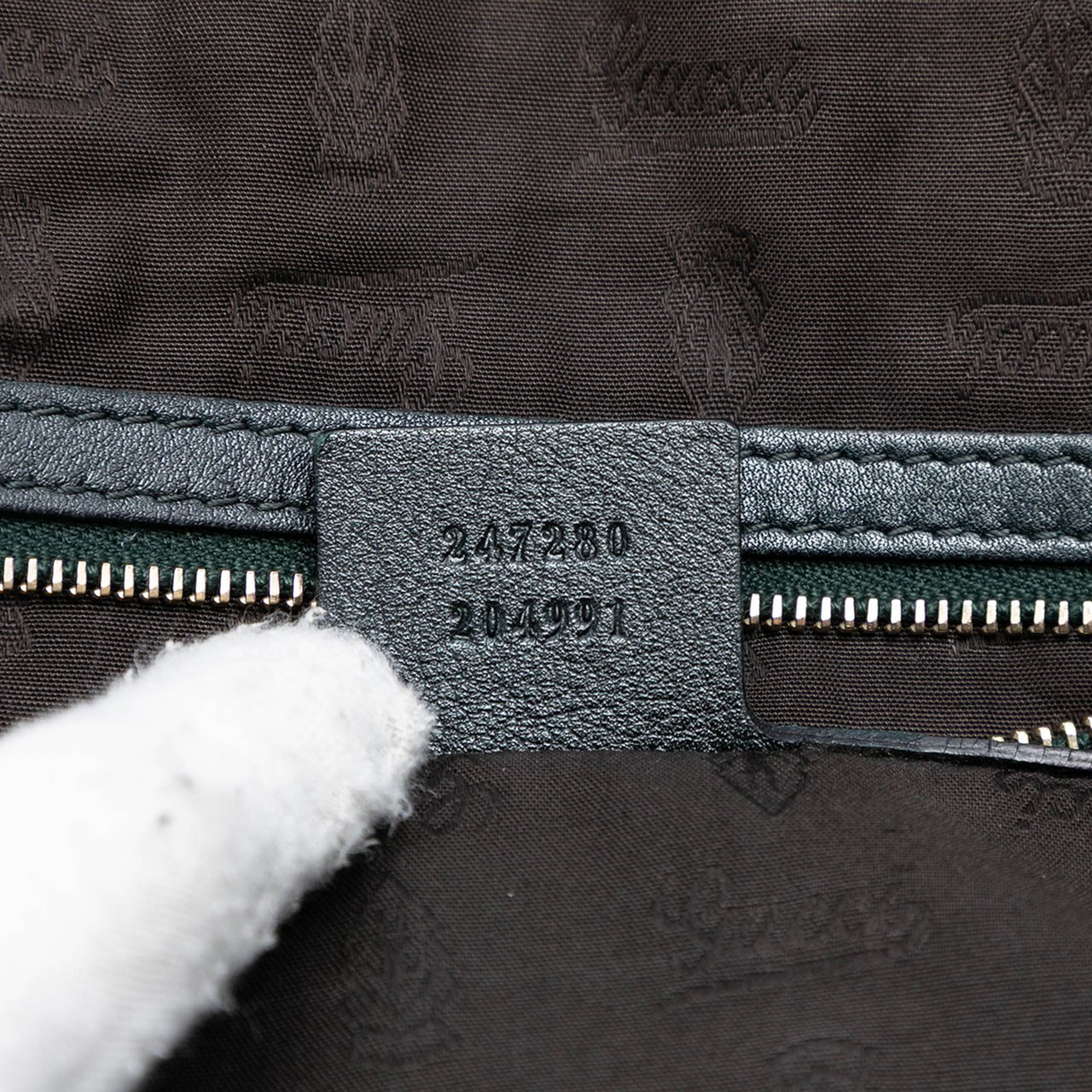 Gucci Guccissima Charm Satchel Zwart