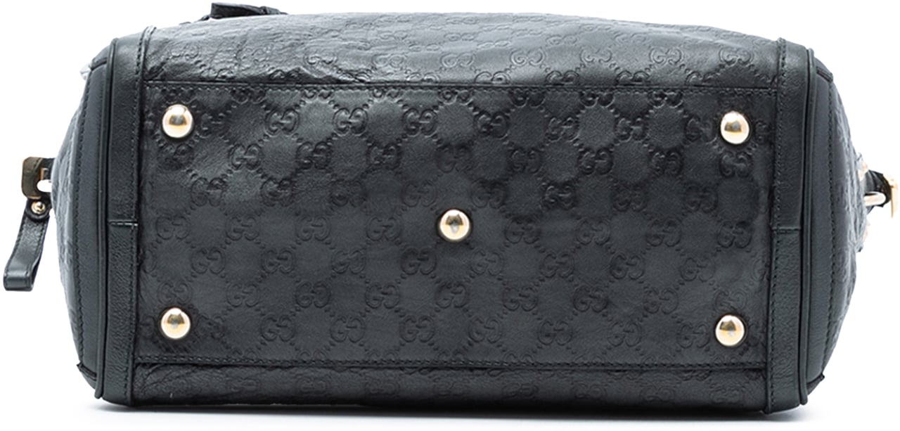 Gucci Guccissima Charm Satchel Zwart