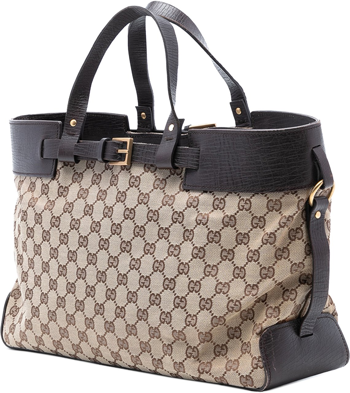 Gucci GG Canvas Tote Bruin