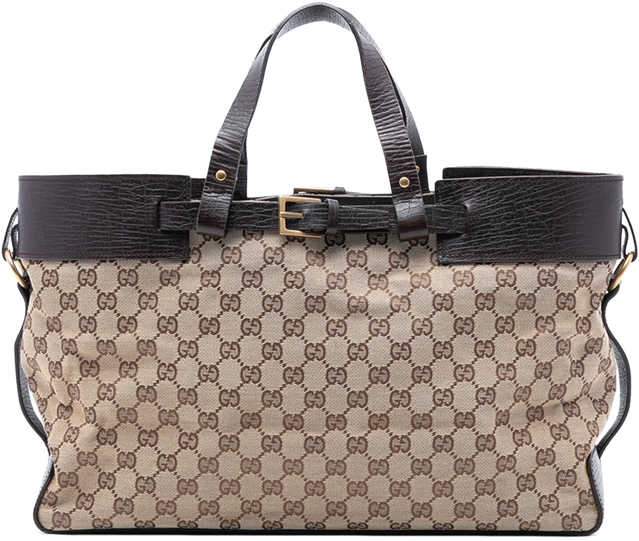 Gucci GG Canvas Tote Bruin