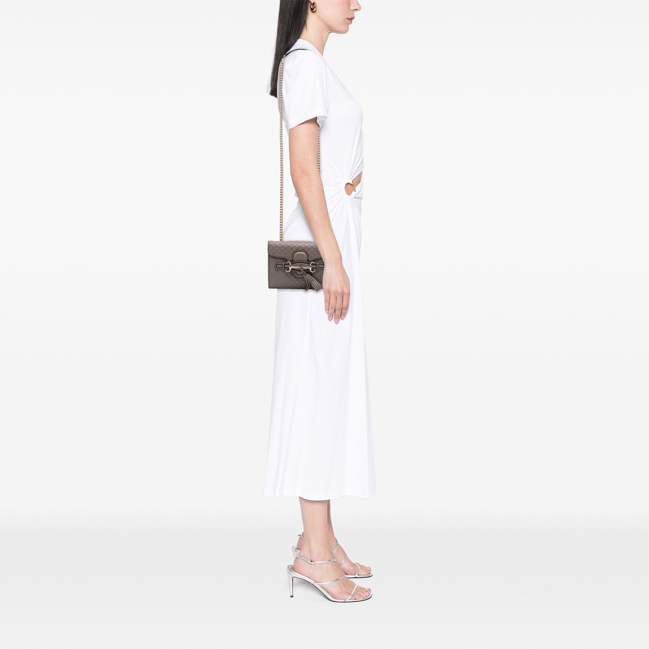 Gucci Mini Microguccissima Emily Crossbody Grijs