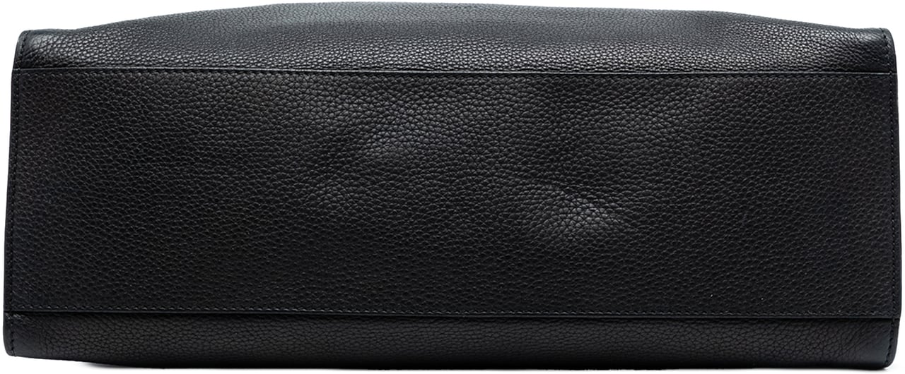 Gucci Medium Calfskin Bamboo Daily Shopper Satchel Zwart