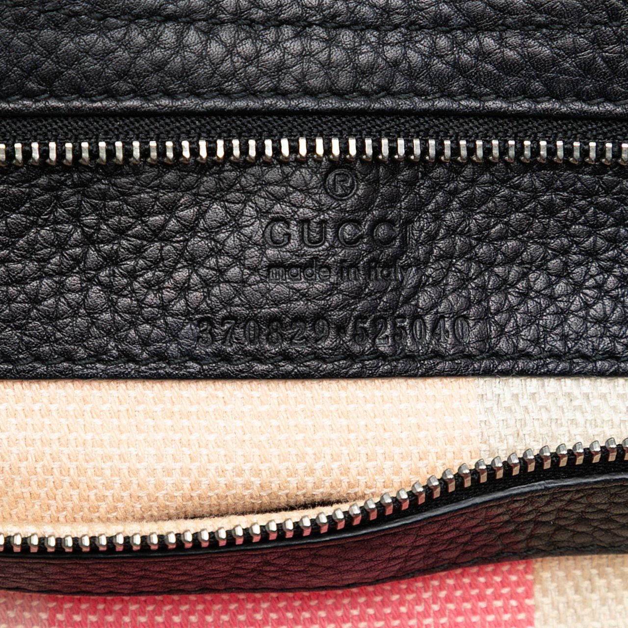 Gucci Medium Calfskin Bamboo Daily Shopper Satchel Zwart