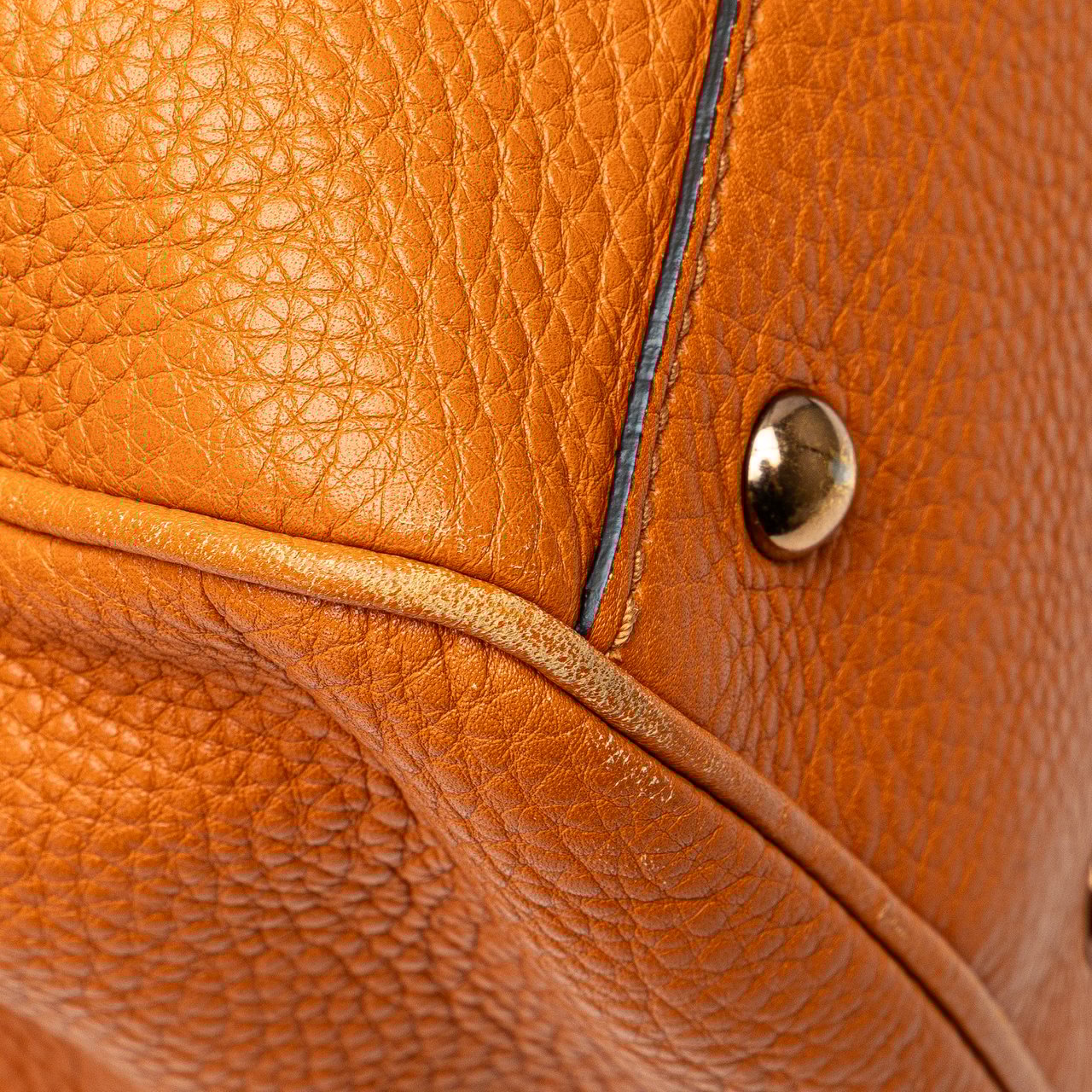 Gucci Medium Calfskin Bamboo Shopper Satchel Oranje