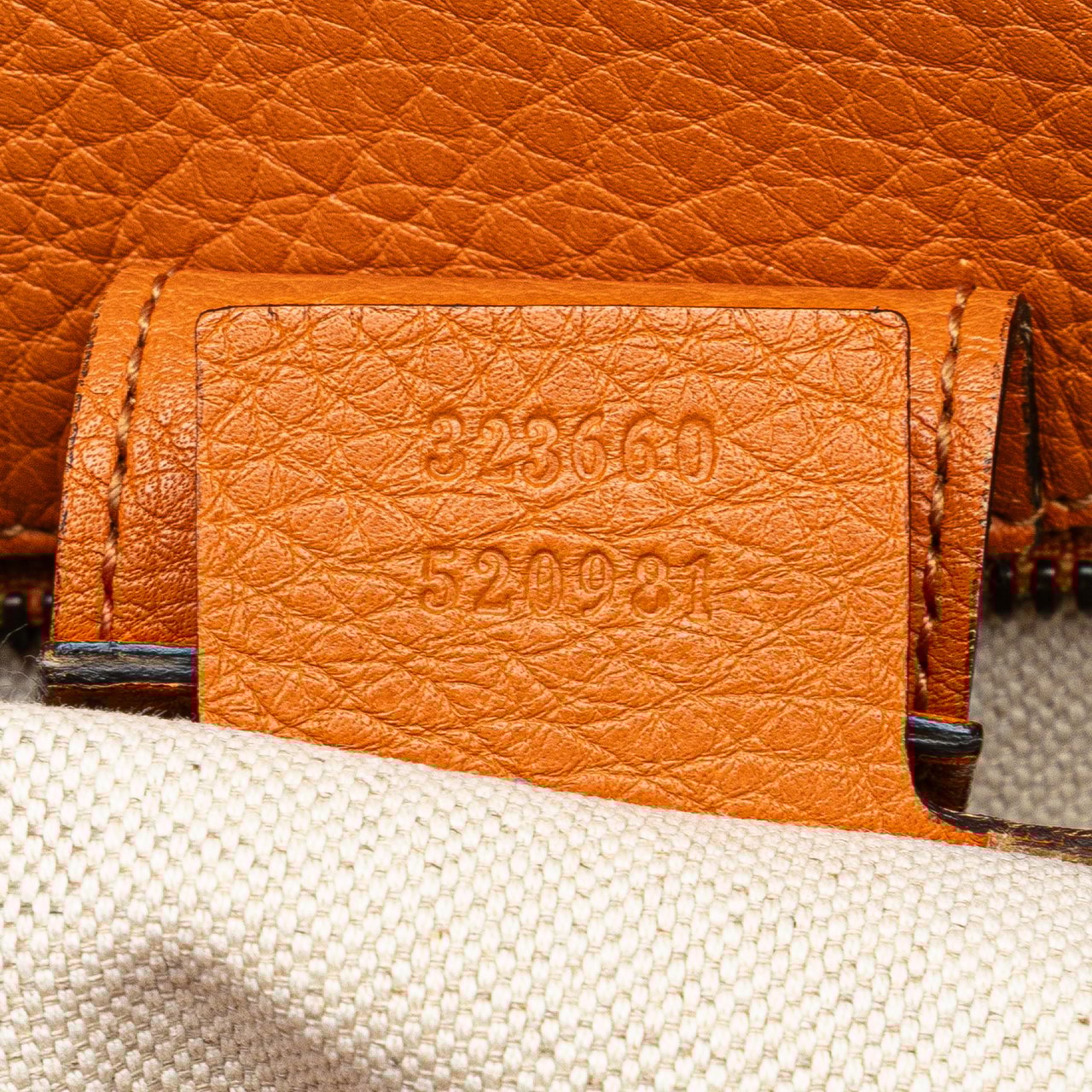 Gucci Medium Calfskin Bamboo Shopper Satchel Oranje