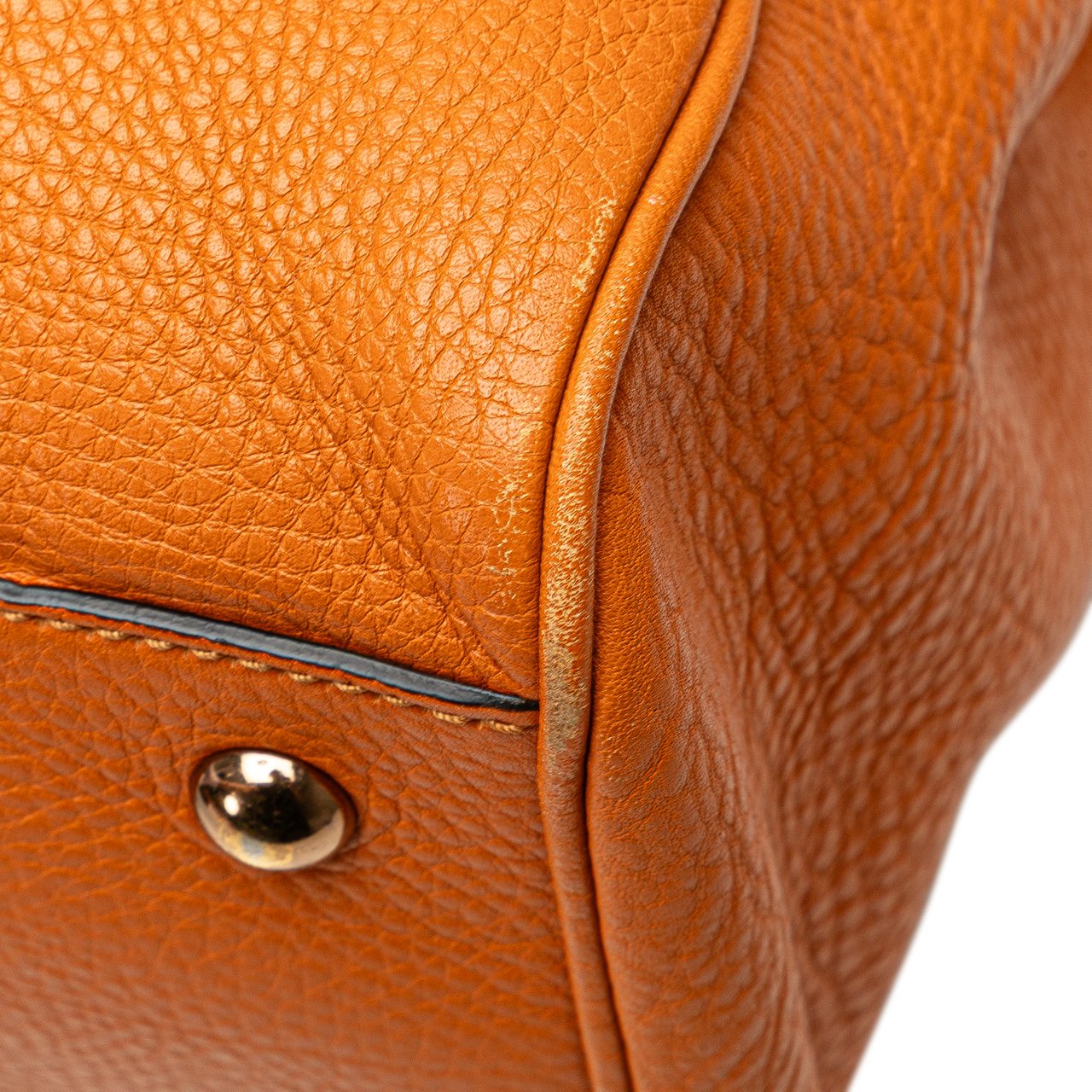 Gucci Medium Calfskin Bamboo Shopper Satchel Oranje