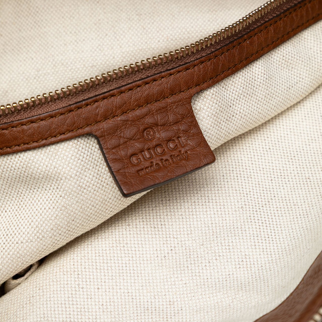 Gucci Large Calfskin Bella Shoulder Bag Bruin