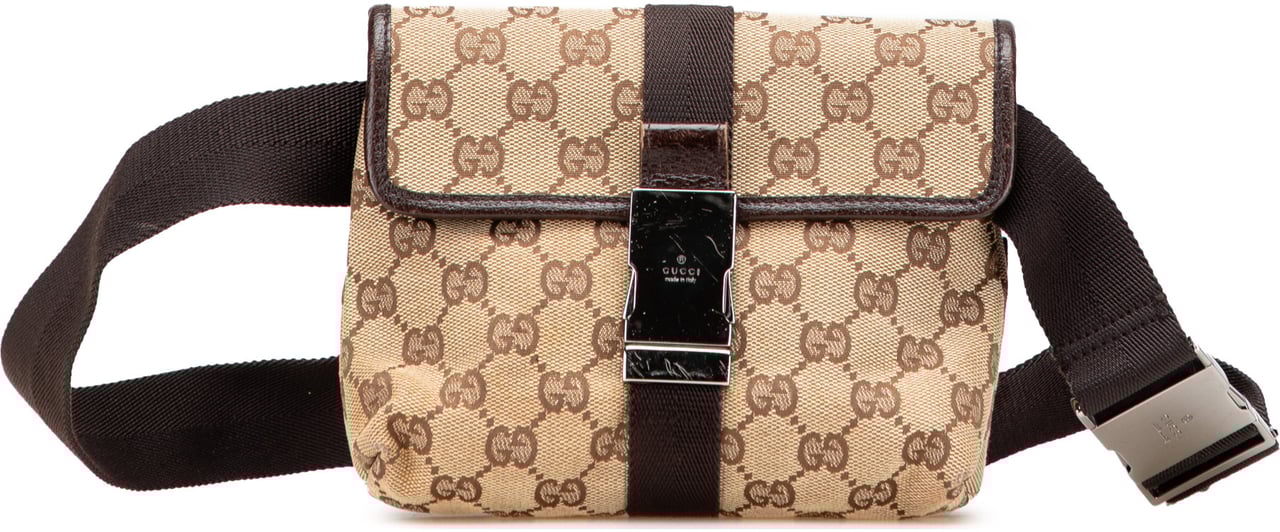 Gucci GG Canvas Belt Bag Bruin