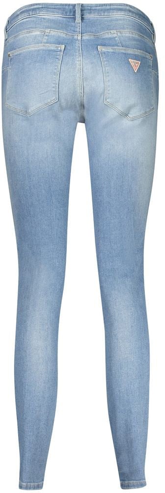 Guess Jeans Blue Cotton Women's Skinny Jean Blauw