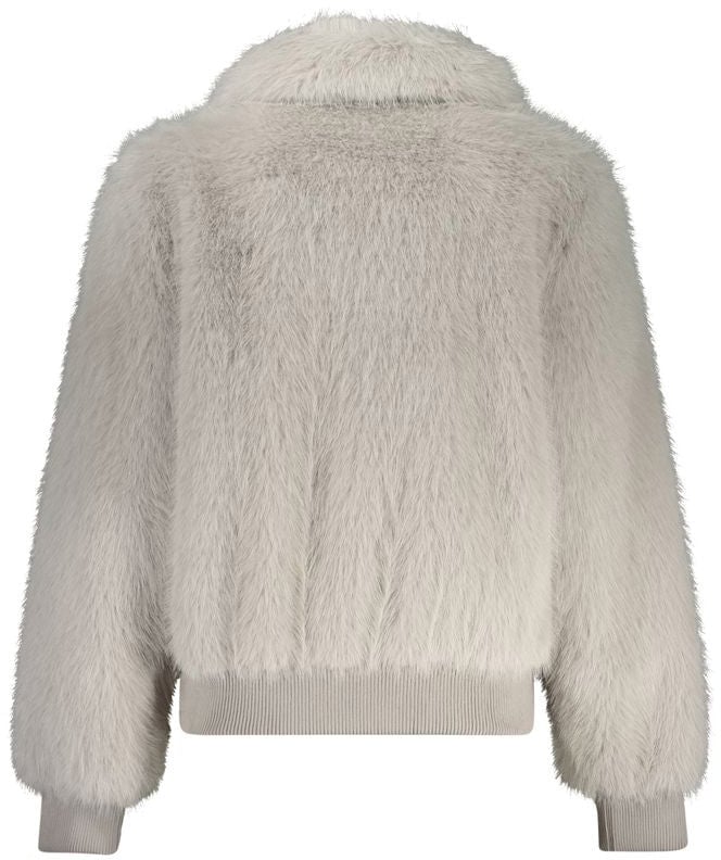 Guess Jeans Grigio Polyester Women Jacket Grijs